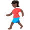 Person Walking - Black emoji on Messenger